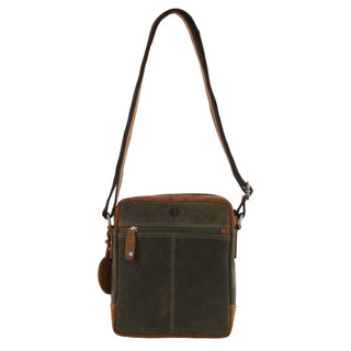 Billy The Kid Olive Leather Crossbody Bag