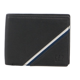 Gap Mens Leather Slimline Bi-Fold Wallet in Black