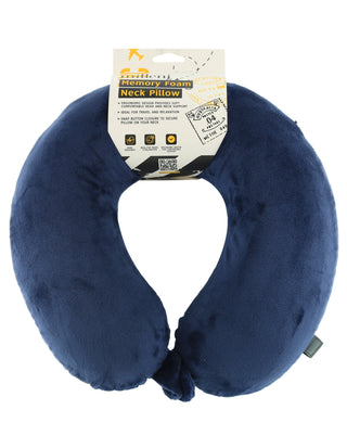 Milleni Travel Memory Foam Neck Pillow in Blue