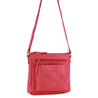 Milleni Ladies Nappa Leather Crossbody Bag in Pink