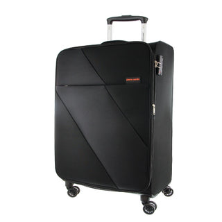Pierre Cardin 55cm CABIN Soft Shell Suitcase in Black