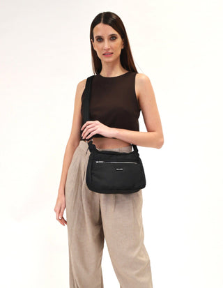 Crossbody bag Black / Nylon PC 2642 BLK Pierre Cardin Nylon Anti-Theft Cross Body Bag in Black