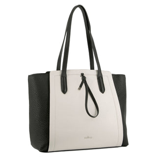 Milleni 2-tone Ladies Fashion Tote Handbag in Beige