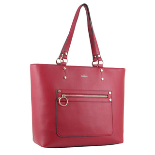 Milleni Ladies Fashion Tote Handbag in Red