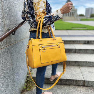 Milleni Ladies Fashion Tote Handbag in Yellow