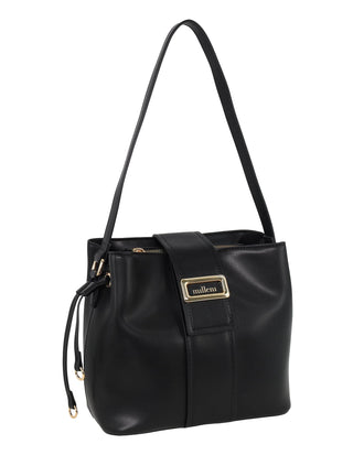 Tote Bag Black / Vegan Leather PV 4034 BLK Milleni Ladies Vegan Leather Fashion Mini Tote Bag in Black