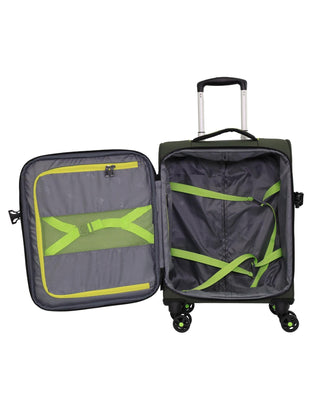 Soft Shell Luggage Khaki / Carry-On (Small) / Soft Luggage RB 04C KHAKI Reebok Pro 54cm CABIN Leather Film Soft Shell Case in Khaki