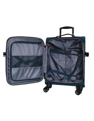 Soft Shell Luggage Teal / Carry-On (Small) / Soft Luggage RB 04C TEAL Reebok Pro 54cm CABIN Leather Film Soft Shell Case in Teal
