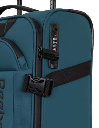 Soft Shell Luggage Teal / Carry-On (Small) / Soft Luggage RB 04C TEAL Reebok Pro 54cm CABIN Leather Film Soft Shell Case in Teal