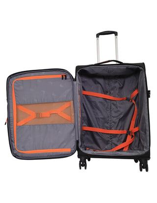 Soft Shell Luggage Black / Check-In (Medium) / Hard Luggage RB 04M BLK Reebok Pro 69cm MEDIUM Leather Film Soft Shell Case in Black