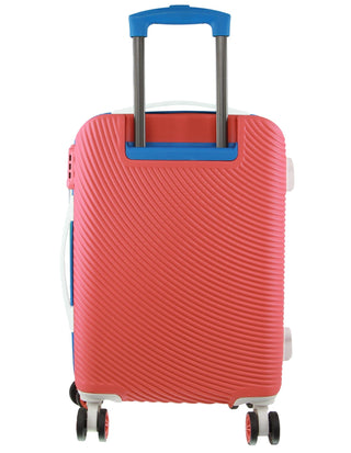 Hard Shell Luggage GAP 31CB CORAL+MT018 GAP CABIN Coral Hard Shell with Mini Beauty Case Set+ Assorted Leather Tag