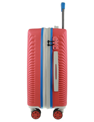 Hard Shell Luggage GAP 31CB CORAL+MT018 GAP CABIN Coral Hard Shell with Mini Beauty Case Set+ Assorted Leather Tag