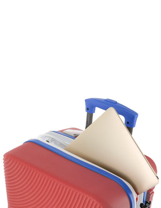 Hard Shell Luggage GAP 31CB CORAL+MT018 GAP CABIN Coral Hard Shell with Mini Beauty Case Set+ Assorted Leather Tag