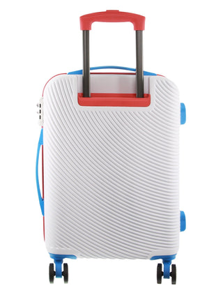 Hard Shell Luggage GAP 31CB WHITE+MT018 GAP CABIN White Hard Shell with Mini Beauty Case Set+ Assorted Leather Tag