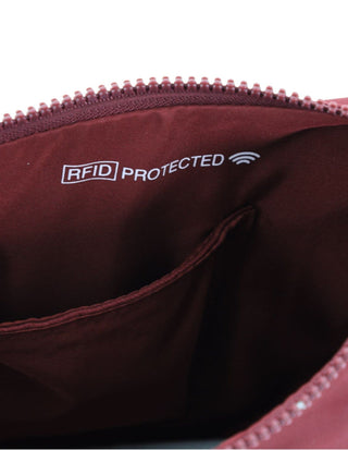 Crossbody Bag Wine / Nylon GAP 51 WINE GAP Ladies Nylon Crescent Cross-Body Bag in Wine