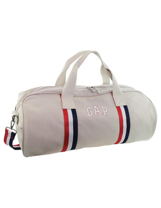 Duffel Bag Black/Stripe / Canvas GAP 26 GREY-STRIPE GAP Unisex Canvas Overnighter/Barrell Bag in Grey-Stripe
