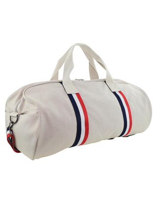 Duffel Bag Black/Stripe / Canvas GAP 26 GREY-STRIPE GAP Unisex Canvas Overnighter/Barrell Bag in Grey-Stripe
