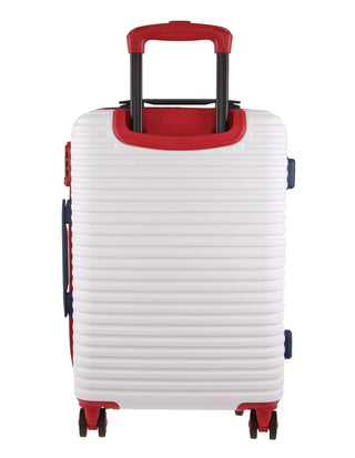 Hard Shell Luggage GAP 30LC WHITE+MT018 GAP White Hard Shell LARGE and CABIN 2-Piece Set + Luggage Tag