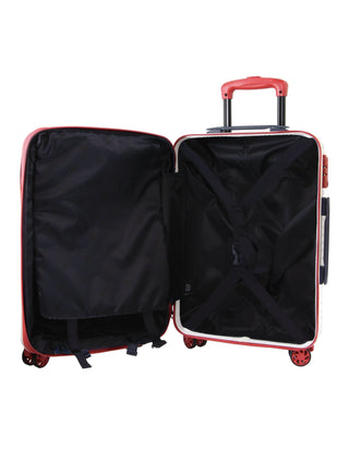 Hard Shell Luggage GAP 30LC WHITE+MT018 GAP White Hard Shell LARGE and CABIN 2-Piece Set + Luggage Tag