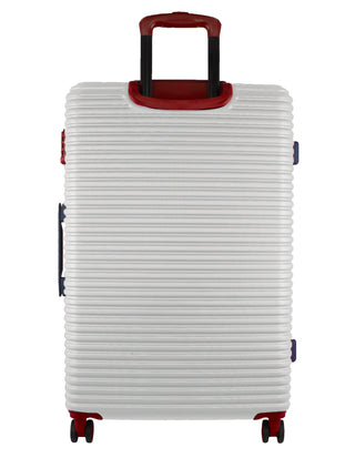 Hard Shell Luggage GAP 30LC WHITE+MT018 GAP White Hard Shell LARGE and CABIN 2-Piece Set + Luggage Tag