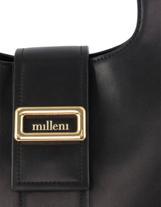 Tote Bag Black / Vegan Leather PV 4035 BLK Milleni Ladies Vegan Leather Fashion Caryall Tote Bag in Black