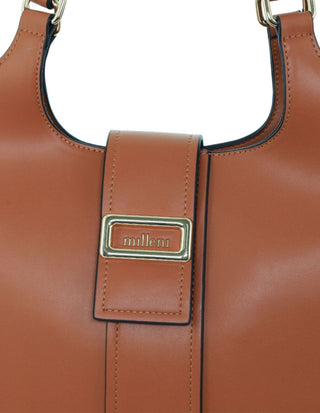 Tote Bag Tan / Vegan Leather PC 4035 TAN Milleni Ladies Vegan Leather Fashion Caryall Tote Bag in Tan