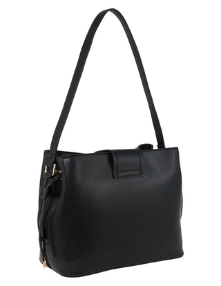 Tote Bag Black / Vegan Leather PV 4034 BLK Milleni Ladies Vegan Leather Fashion Mini Tote Bag in Black