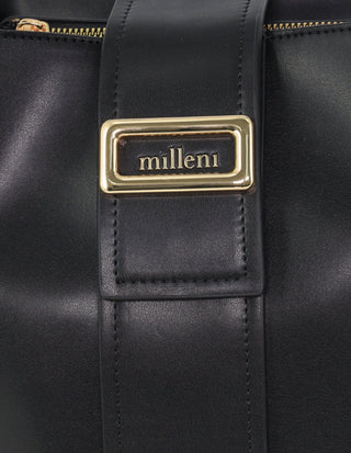 Tote Bag Black / Vegan Leather PV 4034 BLK Milleni Ladies Vegan Leather Fashion Mini Tote Bag in Black