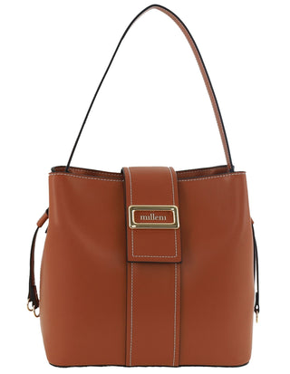 Tote Bag Tan / Vegan Leather PV 4034 TAN Milleni Ladies Vegan Leather Fashion Mini Tote Bag in Tan