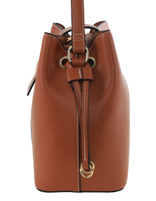 Tote Bag Tan / Vegan Leather PV 4034 TAN Milleni Ladies Vegan Leather Fashion Mini Tote Bag in Tan