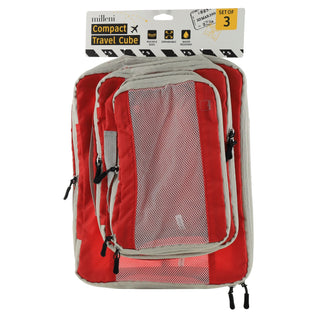 Travel Cube MT 011 RED Milleni Travel Compact Travel Cube in Red (3 PK)