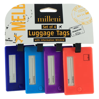 Tags MT 015 Milleni Travel Luggage Tags (4 PK)