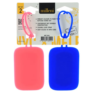 Tags MT 018 Milleni Travel Silicone Luggage Tags (2 PK)