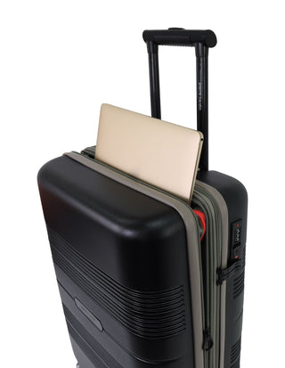 Hard Shell Luggage Black / Carry-On (Small) / Hard Luggage PC 4031C BLK Pierre Cardin 54cm CABIN Travel Hard Shell Suitcase in Black