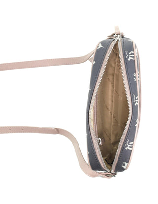 Crossbody bag Black / Canvas Print/Leather Trim PC 3849 BLACK Pierre Cardin Canvas/Leather Trim Square Crossbody Bag in Black