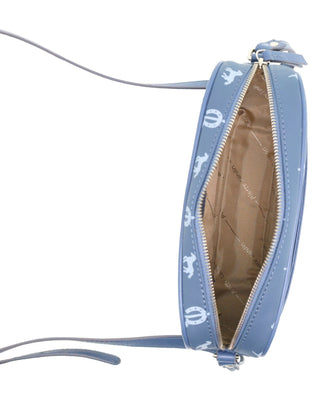 Crossbody bag Sky Blue / Canvas Print/Leather Trim PC 3849 SKY BLUE Pierre Cardin Canvas/Leather Trim Square Crossbody Bag in Sky Blue