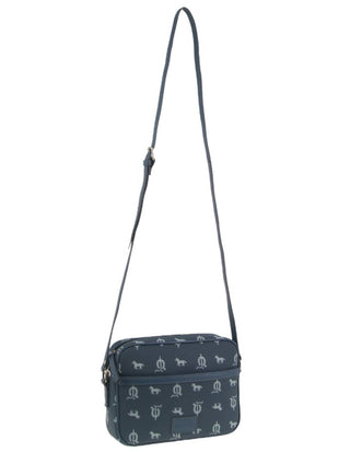 Crossbody bag Sky Blue / Canvas Print/Leather Trim PC 3849 SKY BLUE Pierre Cardin Canvas/Leather Trim Square Crossbody Bag in Sky Blue