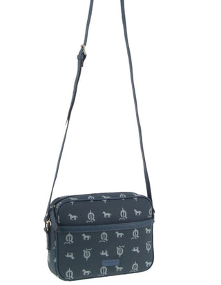 Crossbody bag Sky Blue / Canvas Print/Leather Trim PC 3849 SKY BLUE Pierre Cardin Canvas/Leather Trim Square Crossbody Bag in Sky Blue