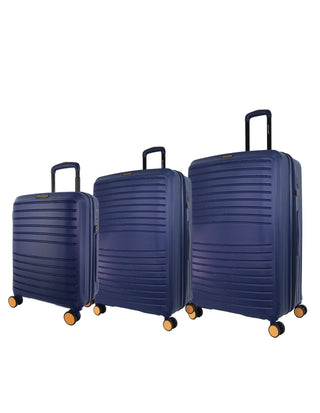 Hard Shell Luggage Navy / Hard Luggage PC 4032 NAVY Pierre Cardin Classic 3-Piece Set Hard Shell Suitcase in Navy