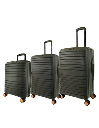 Hard Shell Luggage Olive / Hard Luggage PC 4032 OLIVE Pierre Cardin Classic 3-Piece Set Hard Shell Suitcase in Olive