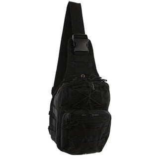 Sling Bag Black / Nylon PC 3857 BLK Pierre Cardin Cross Body Sling Bag Tactical Rucksack Bag in Black