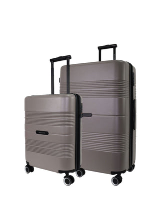 Hard Shell Luggage Taupe / Polycarbonate PC 4031MC TAUPE Pierre Cardin Impact Taupe Hard Shell Medium and Cabin Bundle 2-Piece Set