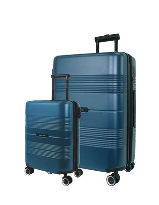 Hard Shell Luggage Teal / Polycarbonate PC 4031LC TEAL Pierre Cardin Impact Teal Hard Shell Large and Cabin Bundle 2-Piece Set