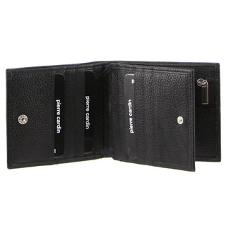 Leather Wallet Black / Leather PC 8781 BLK Pierre Cardin Italian Leather Tri-Fold Men's Wallet in Black