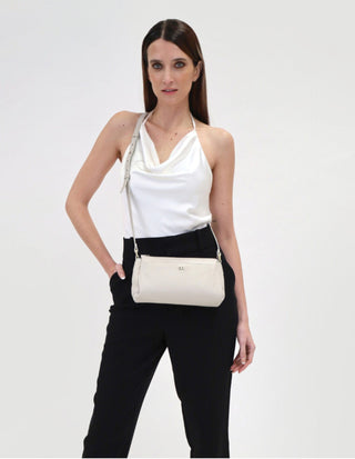 Crossbody Bag Bone / Leather PC 3970 BONE Pierre Cardin Ladies Leather Durable Crossbody Bag in Bone