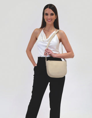 Crossbody Bag Bone / Leather PC 3984 BONE Pierre Cardin Ladies Leather Elegant Crossbody Bag in Bone