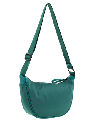Crossbody Bag Green / Nylon PC 4024 GRN Pierre Cardin Ladies Nylon Moon-Shaped Crossbody Bag in Green