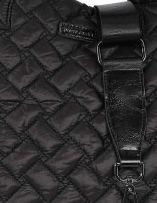 Tote Bag Black / Nylon PC 4015 BLK Pierre Cardin Ladies Nylon Small Padded Tote Bag in Black