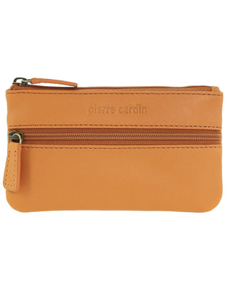 Coin Purse Apricot / Leather PC 1349 APRICOT Pierre Cardin Leather Coin Purse/Key Holder in Apricot