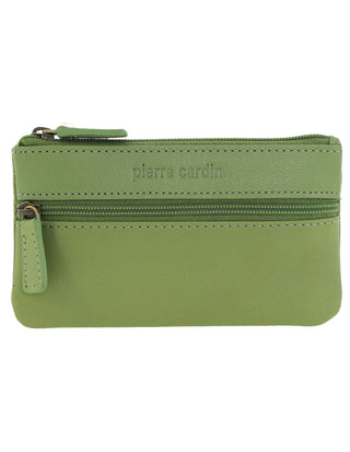 Coin Purse Grape Leaf / Leather PC 1349 GRAPE LEAF Pierre Cardin Leather Coin Purse/Key Holder in Grape Leaf